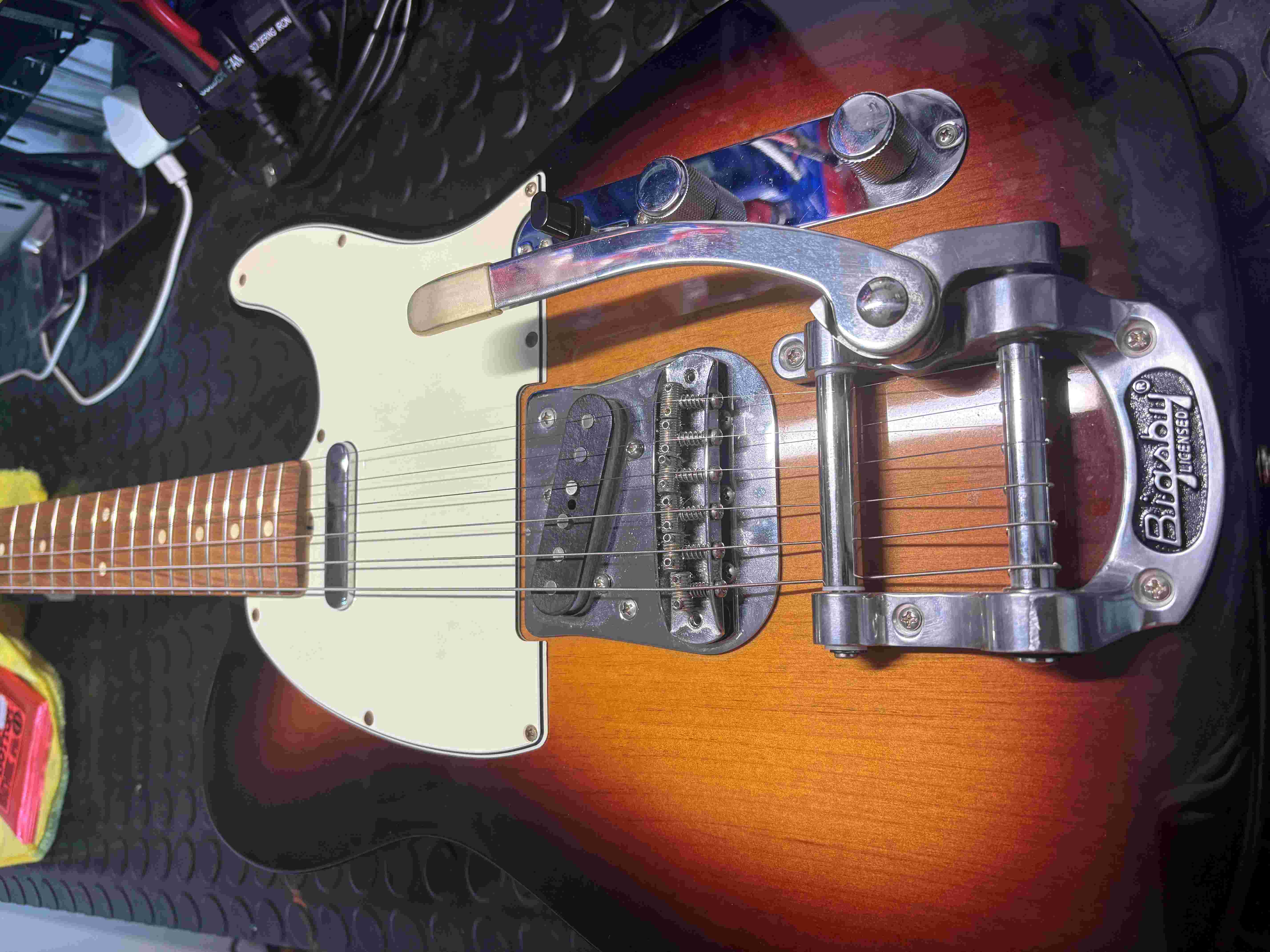 Fender Telecaster after Bigsby setup