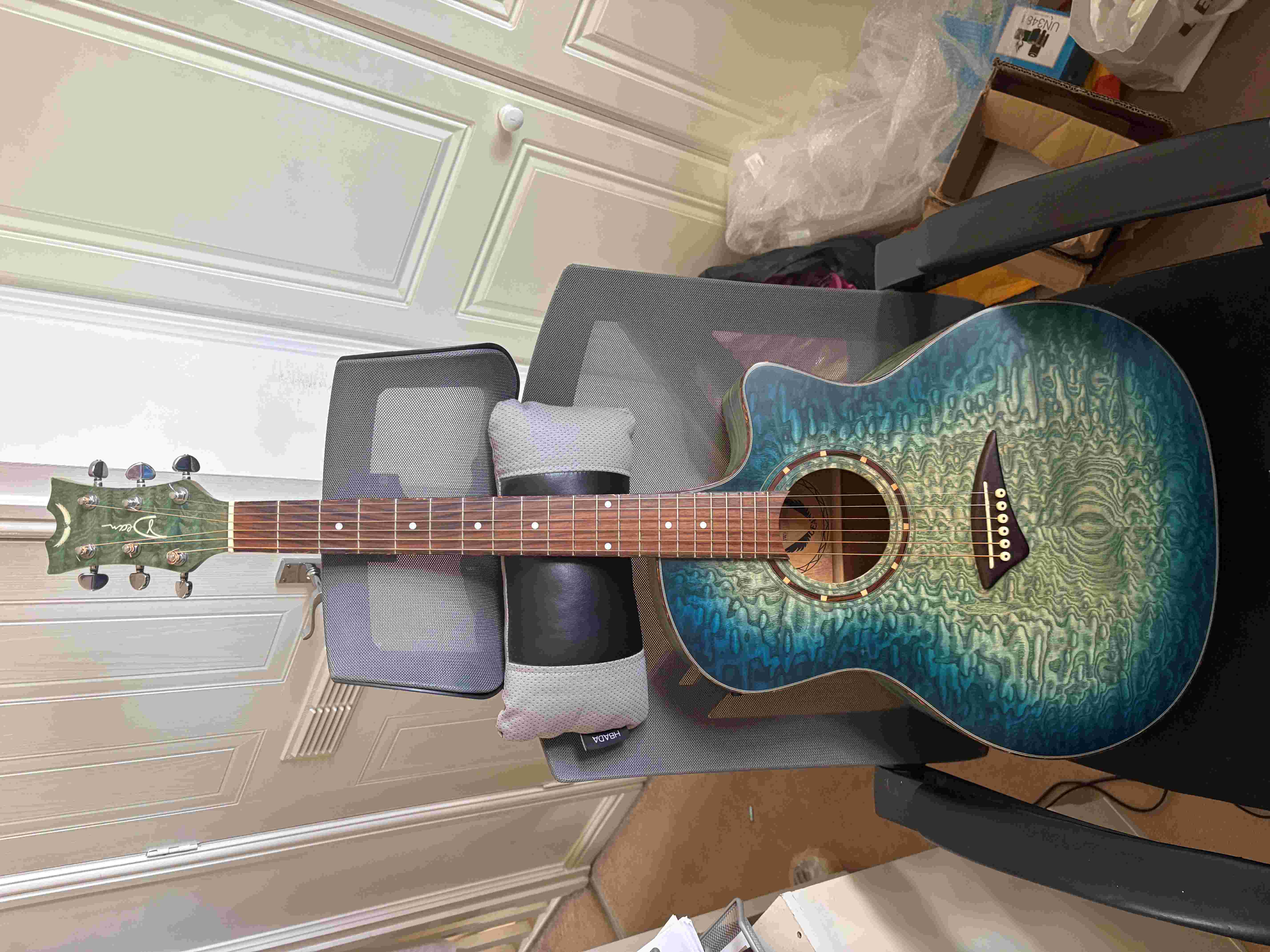 Acoustic guitar before setup