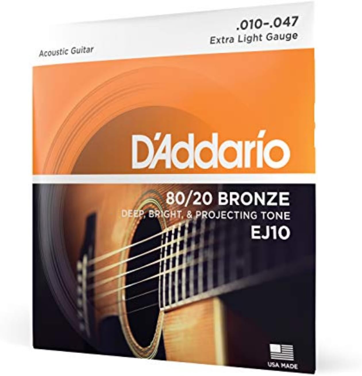 D'Addario Acoustic Guitar Strings - 80/20 Bronze 11-47 Gauge