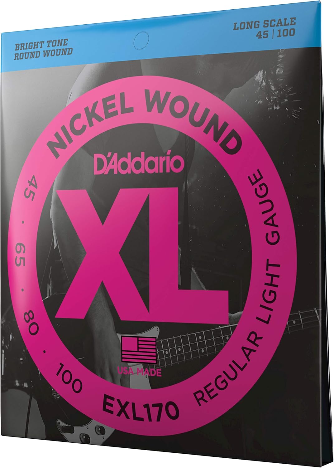 D'Addario Bass Guitar 4 Strings - Nickel Wound 45-100 Gauge