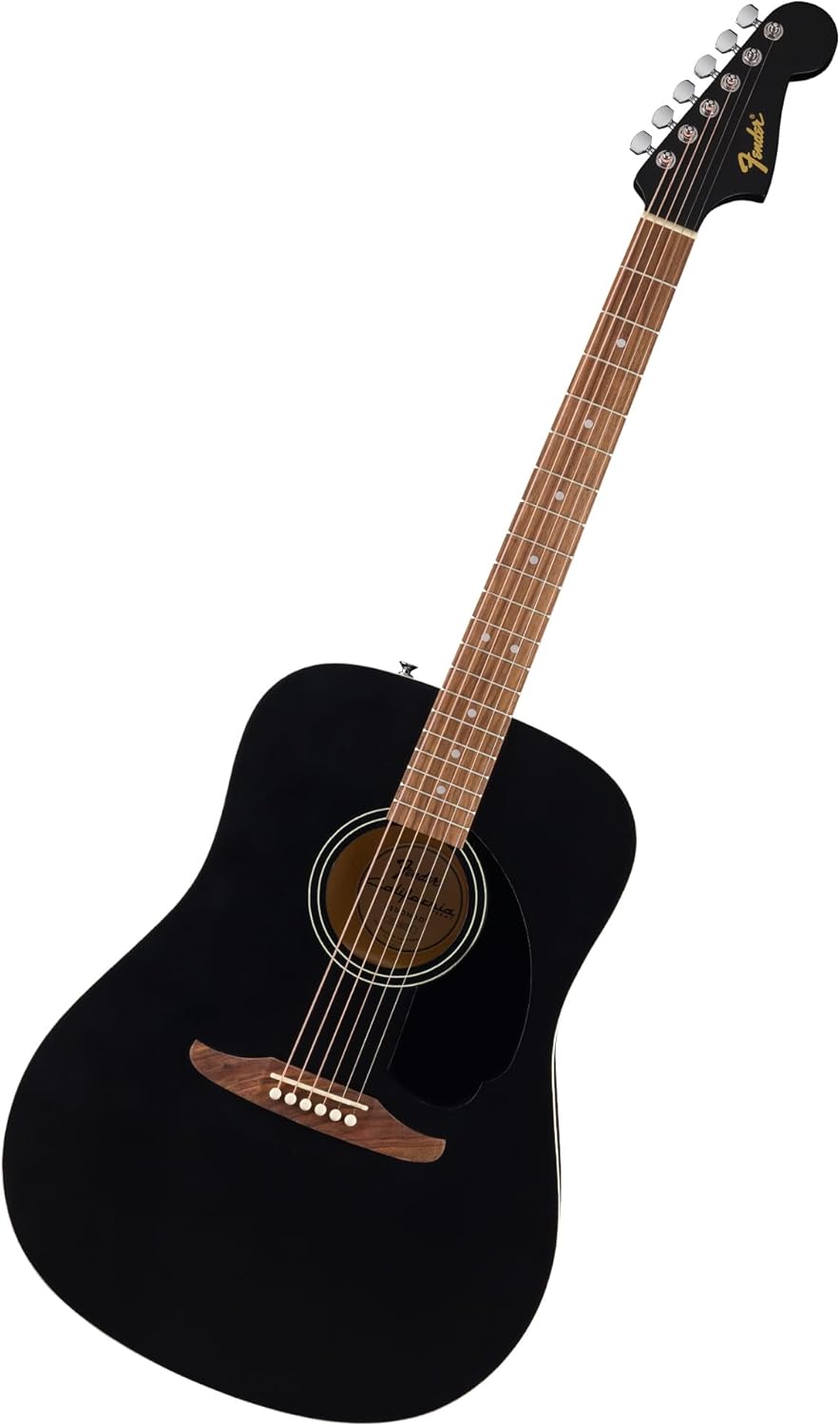 Fender California Debut Redondo Dreadnought Acoustic, Perfect Beginner Guitar with Free Virtual Lessons and Easy-to-play Neck, Black