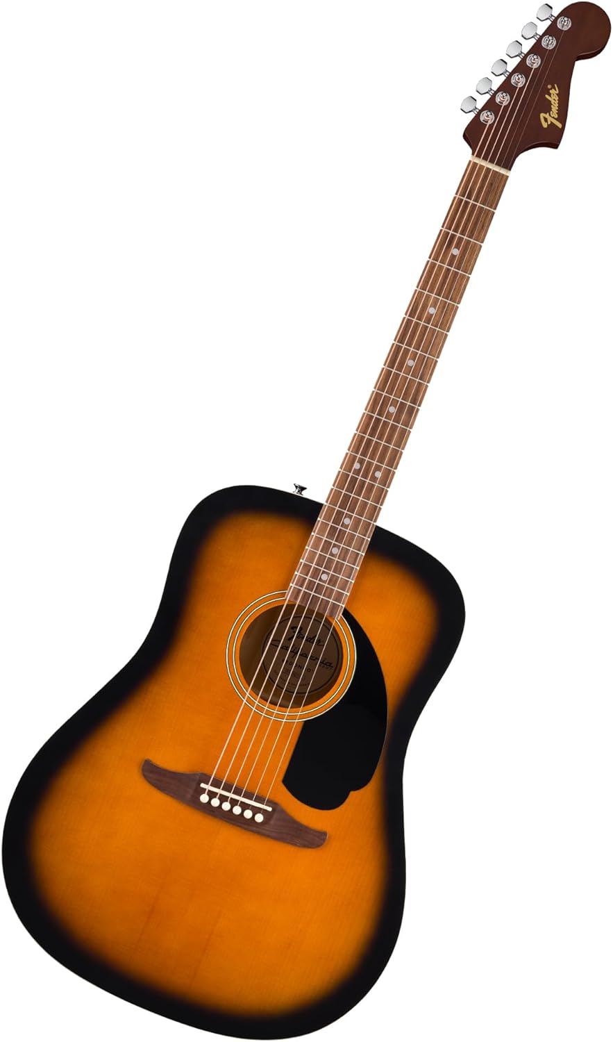 Fender California Debut Redondo Dreadnought Acoustic, Perfect Beginner Guitar with Free Virtual Lessons and Easy-to-play Neck, 2-Colour Sunburst