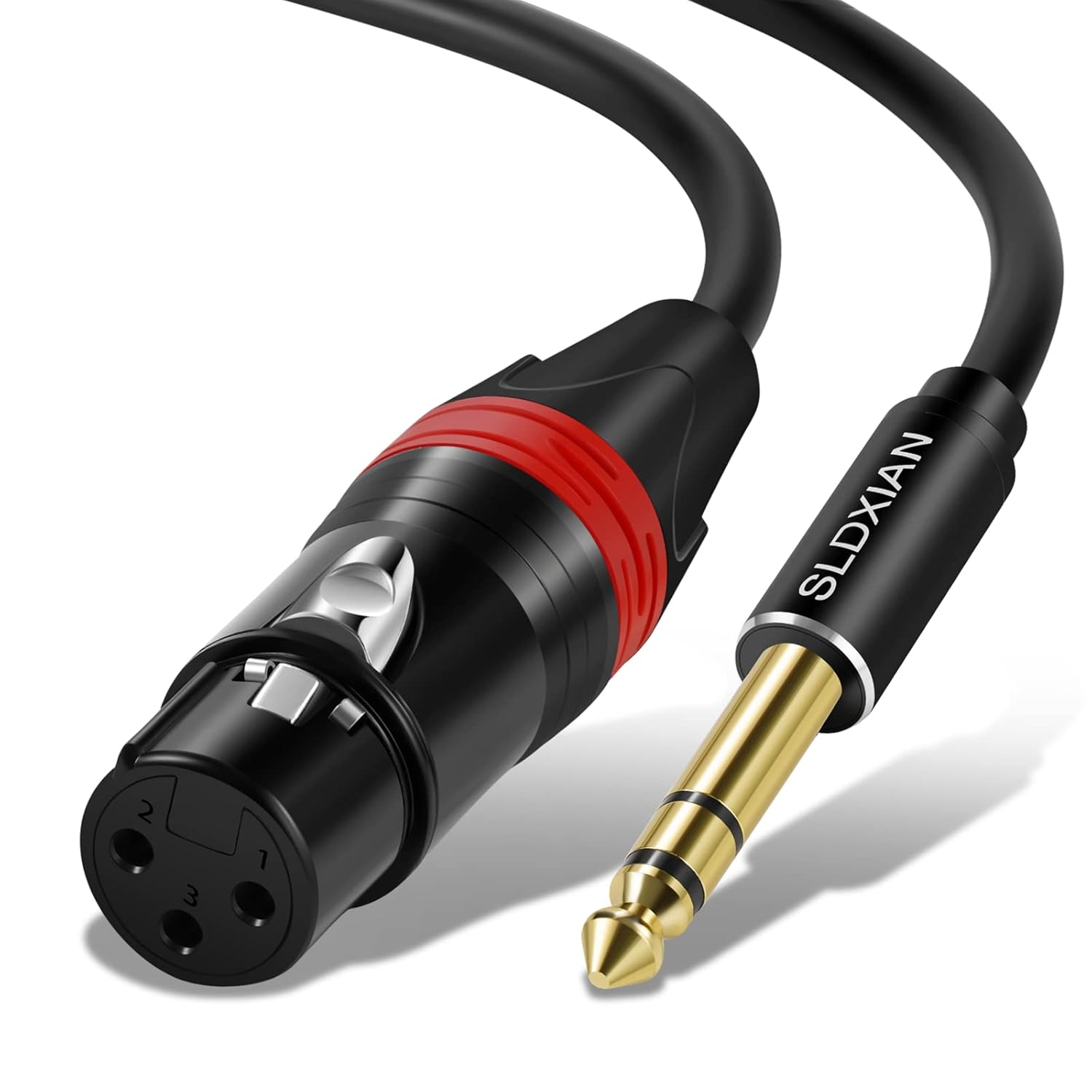 XLR Female to 1/4 Inch (6.35mm) TRS Cable